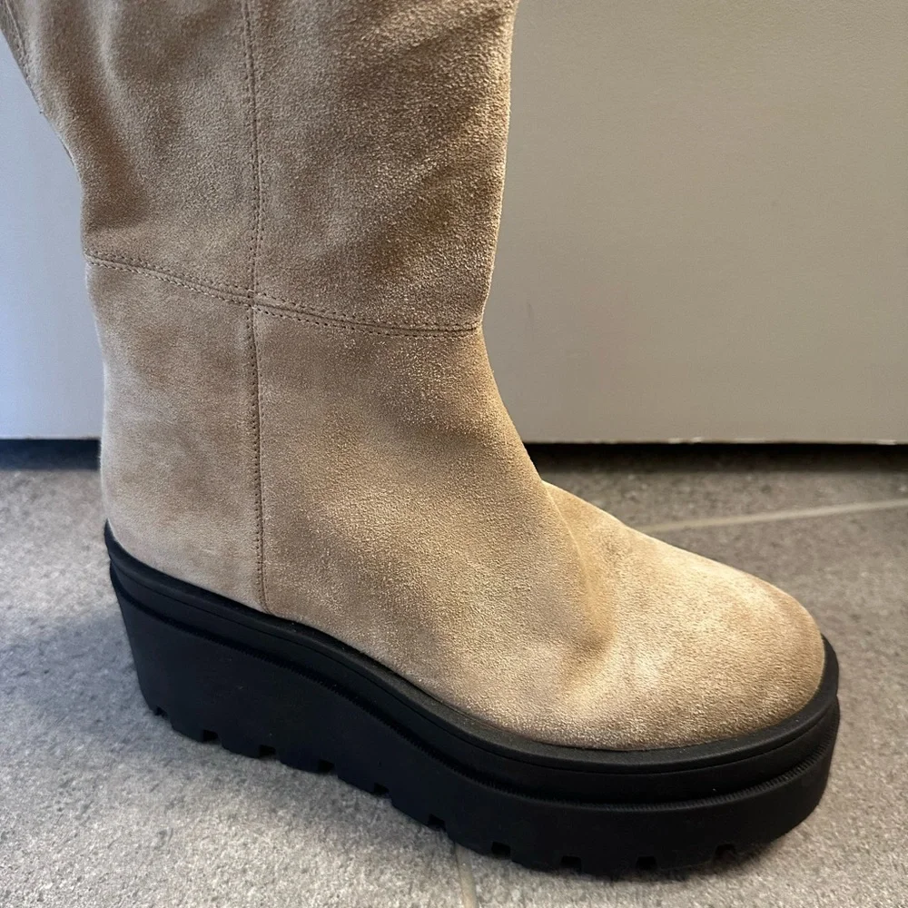 Free People London Calling Wedge Over The Knee Boots - Picture 4 of 6